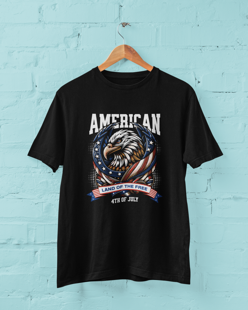 American Land of Free T-Shirt – Patriotic USA 4th of July Tee