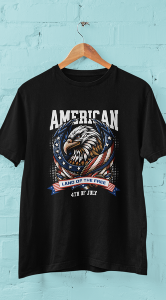 American Land of Free T-Shirt – Patriotic USA 4th of July Tee