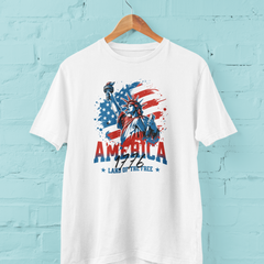 America 1776 T-Shirt – Land of the Free USA Patriotic Tee Unisex