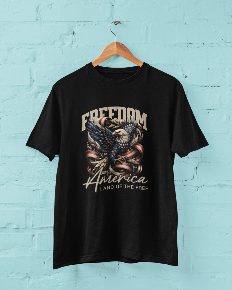 Freedom America T-Shirt – Land of the Free 4th of July USA Tee