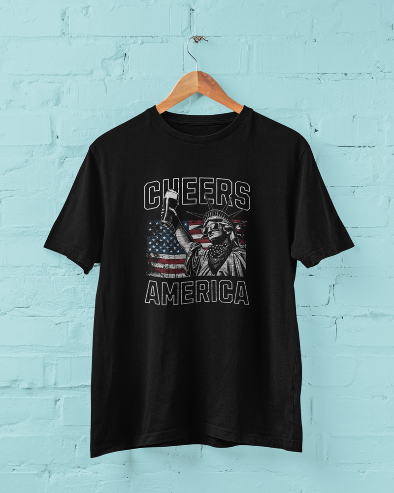 Cheers America T-Shirt – 4th of July USA Unisex Patriotic Tee