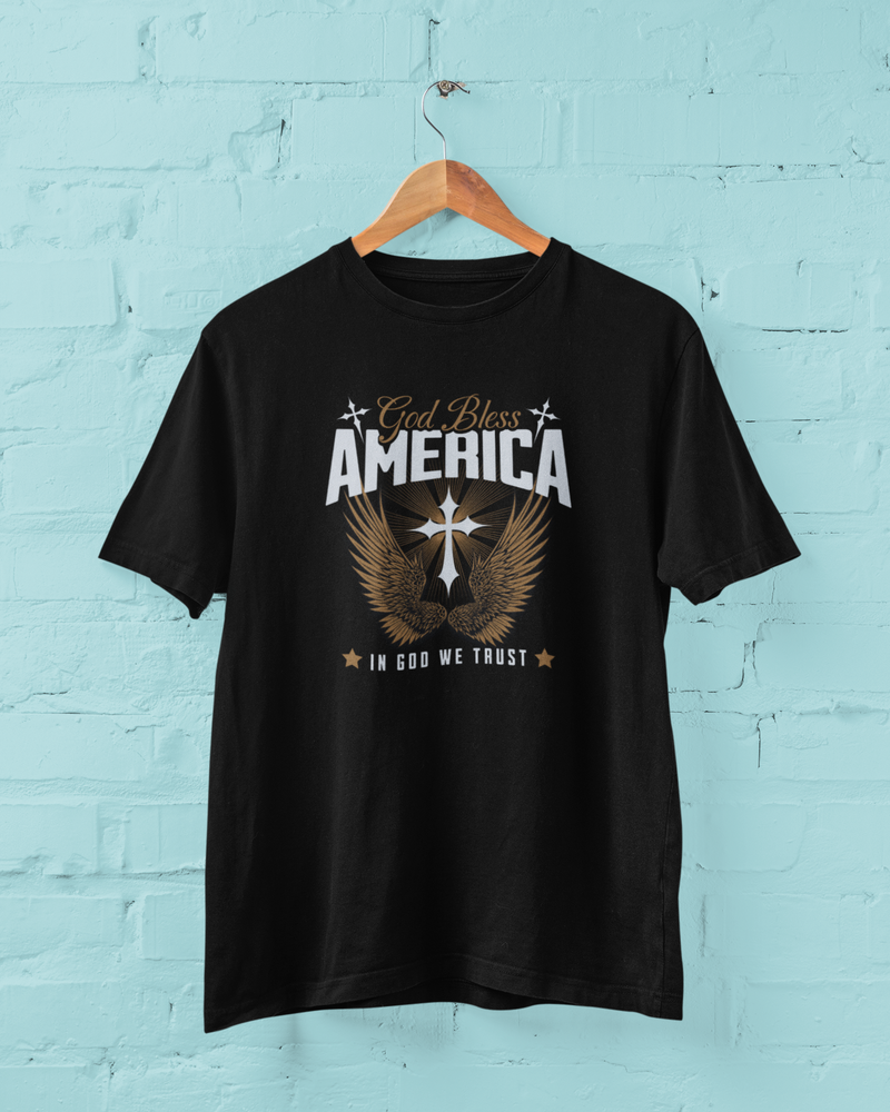 God Bless America T-Shirt – In God We Trust Patriotic USA Tee