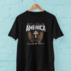 God Bless America T-Shirt – In God We Trust Patriotic USA Tee