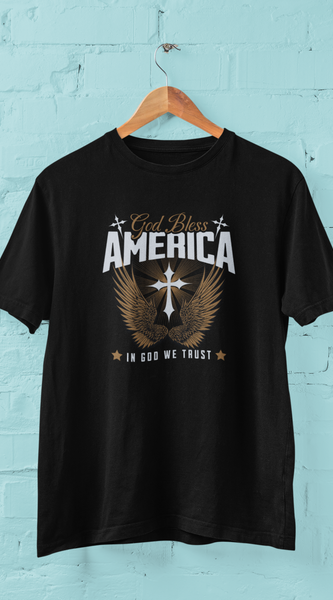 God Bless America T-Shirt – In God We Trust Patriotic USA Tee