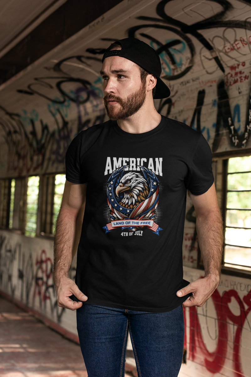 American Land of Free T-Shirt – Patriotic USA 4th of July Tee