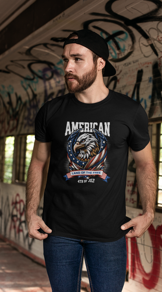 American Land of Free T-Shirt – Patriotic USA 4th of July Tee