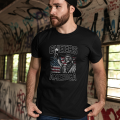 Cheers America T-Shirt – 4th of July USA Unisex Patriotic Tee