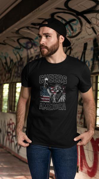 Cheers America T-Shirt – 4th of July USA Unisex Patriotic Tee