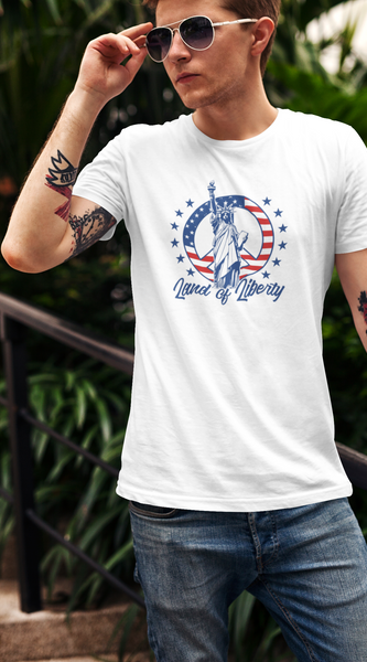 Land of Liberty T-Shirt – USA Patriotic 4th of July Unisex Tee