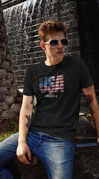 USA Made in America T-Shirt – Patriotic 4th of July Unisex Tee