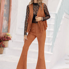 Fringe Vest and Flare Pants Set
