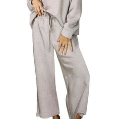 Dropped Shoulder Top and Pants Set