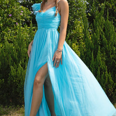 Asymmetrical Ruched Slit Dress