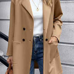 Lapel Collar Long Sleeve Blazer
