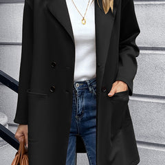 Lapel Collar Long Sleeve Blazer