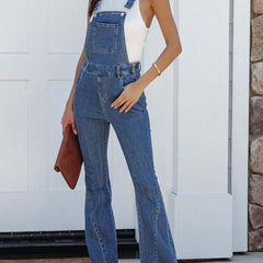 Raw Hem Denim Overall