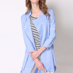 Full Size Open Front Longline Trench Coat