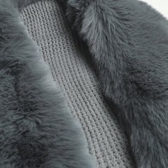 Striped Fringe Detail Long Sleeve Poncho