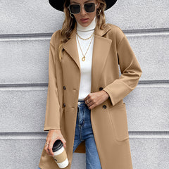 Lapel Collar Long Sleeve Blazer