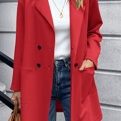 Lapel Collar Long Sleeve Blazer