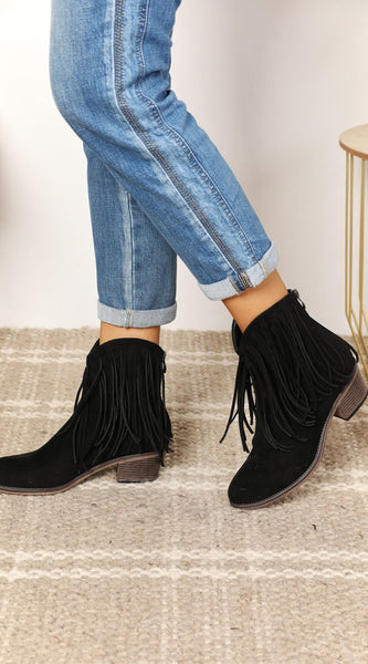 Legend Women's Fringe Cowboy Western Ankle Boots