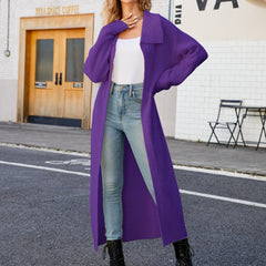 Full Size Collared Open Front Duster Cardigan