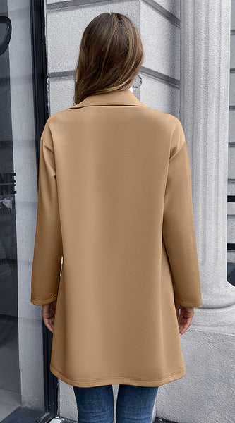 Lapel Collar Long Sleeve Blazer