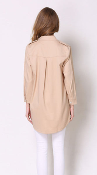 Full Size Open Front Longline Trench Coat