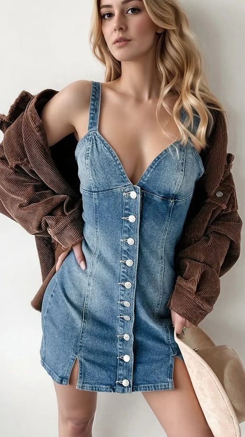 Denim Dresses & Skirts