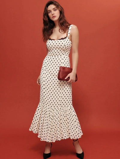 White Polka Dots