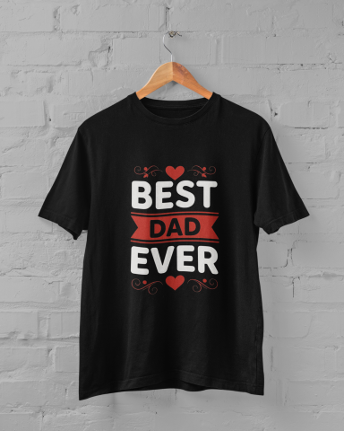 Best Dad Ever with Heart – Father's Day T-Shirt