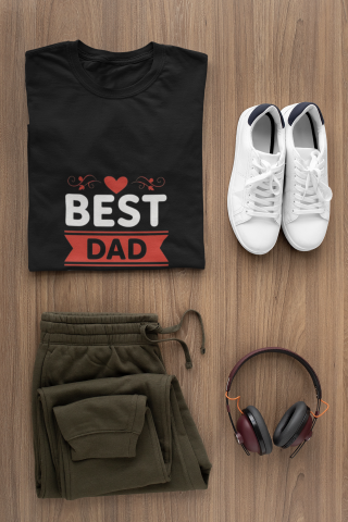 Best Dad Ever with Heart – Father's Day T-Shirt