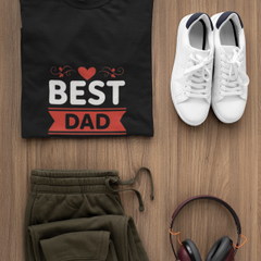 Best Dad Ever with Heart – Father's Day T-Shirt