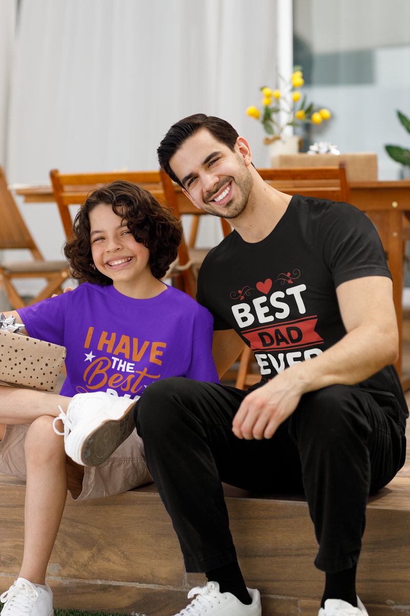 Best Dad Ever with Heart – Father's Day T-Shirt