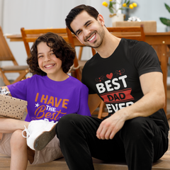 Best Dad Ever with Heart – Father's Day T-Shirt