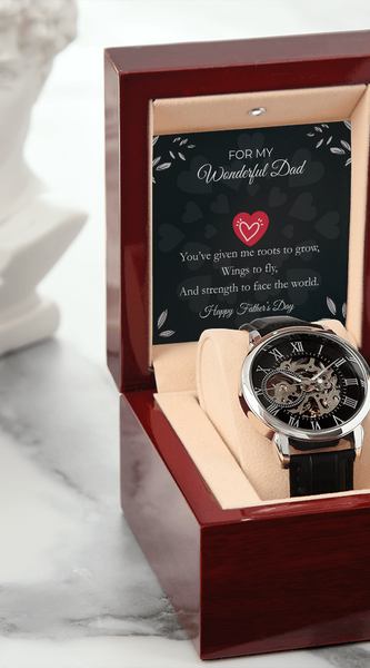 Luxury Skeleton Automatic Watch – Gift for My Wonderful Dad