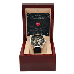 Luxury Skeleton Automatic Watch – Gift for My Wonderful Dad