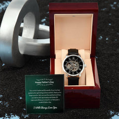 Luxury Skeleton Men’s Watch – I Will Always Love You, Dad Edition