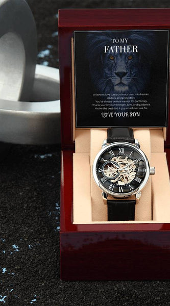 Skeleton Dial Men’s Watch – To My Brave Dad Special Edition