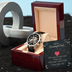 Luxury Skeleton Automatic Watch – Gift for My Wonderful Dad