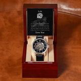 Luxury Automatic Skeleton Watch – To My Super Dad Gift Set