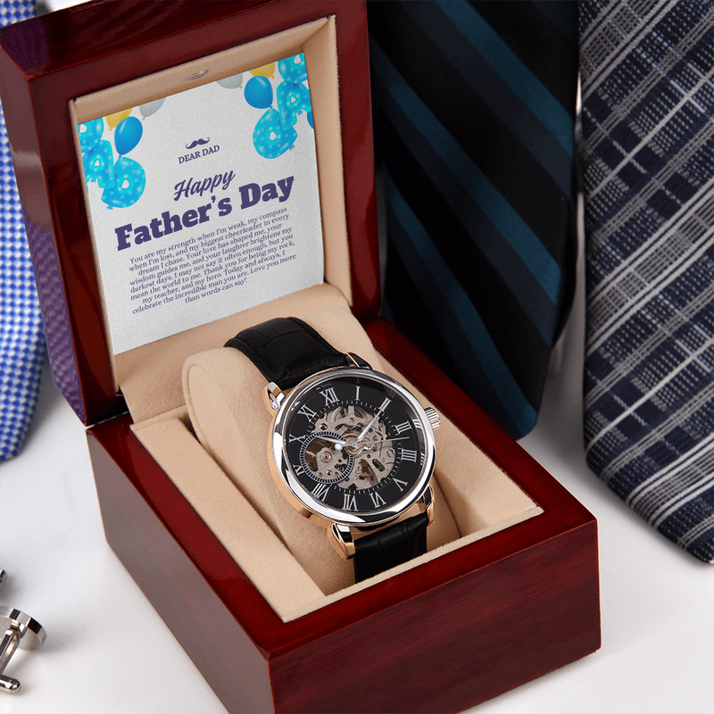 Luxury Skeleton Dial Men's Automatic Watch – Perfect Father's Day Gift