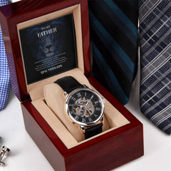 Skeleton Dial Men’s Watch – To My Brave Dad Special Edition