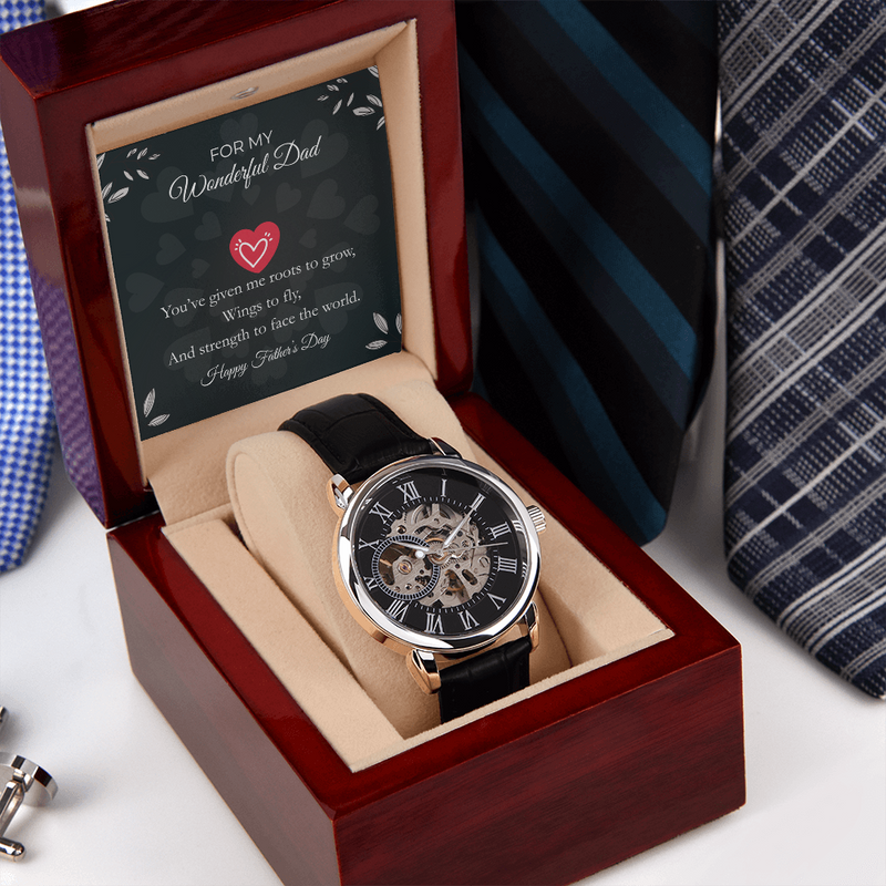 Luxury Skeleton Automatic Watch – Gift for My Wonderful Dad