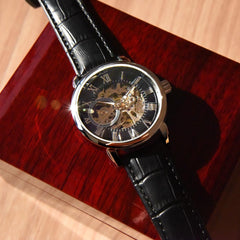 Luxury Skeleton Dial Men's Automatic Watch – Perfect Father's Day Gift