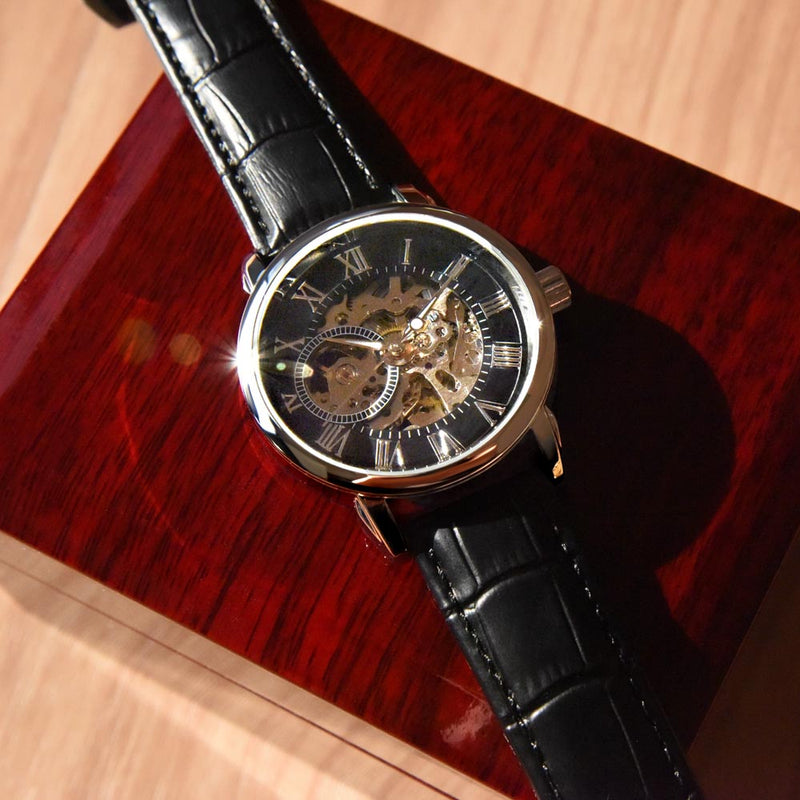 Luxury Skeleton Dial Men's Automatic Watch – Perfect Father's Day Gift