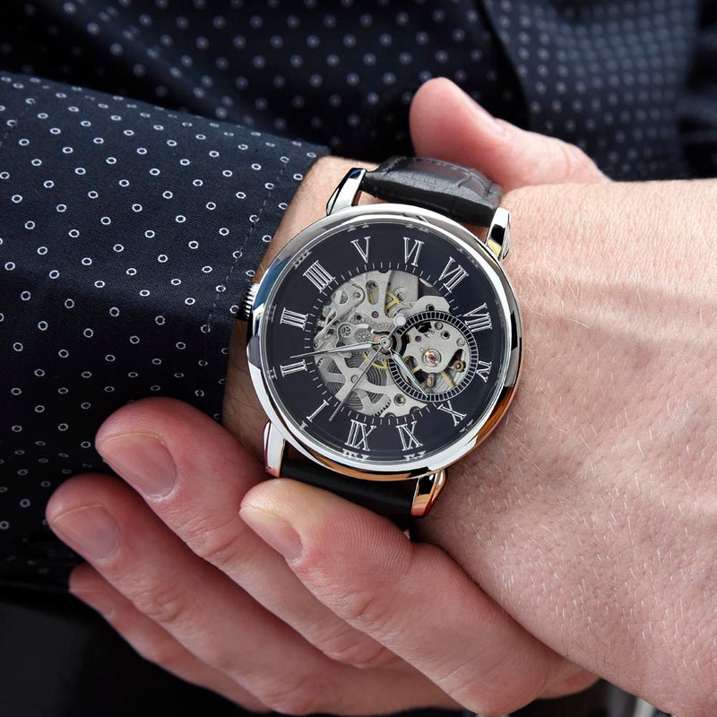 Luxury Automatic Skeleton Watch – To My Super Dad Gift Set