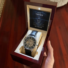 Skeleton Dial Men’s Watch – To My Brave Dad Special Edition