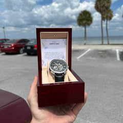 Luxury Skeleton Dial Watch – To My Lovely Dad Gift Set