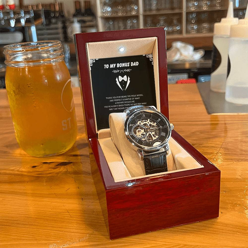 Skeleton Automatic Watch – To My Bonus Dad Special Edition